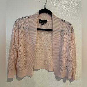 Pastel pink knitted shrug for women
